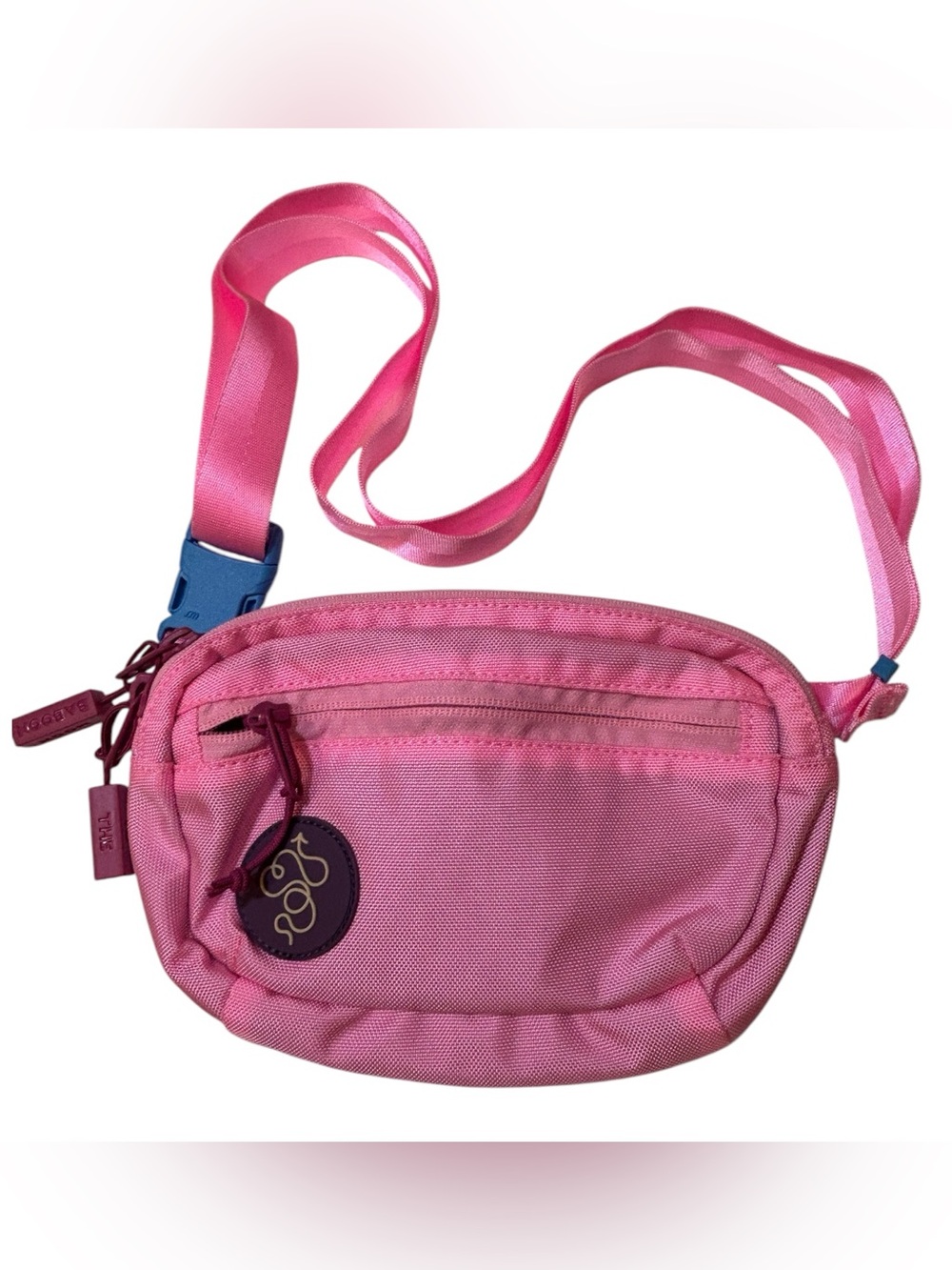 Baboon To The Moon Pink Crossbody Belt Bag Fanny Pack Travel Festival Bag